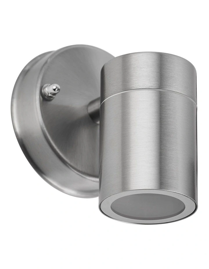 Zyven Fixed Single Outdoor Wall Light in Polished Silver image 3