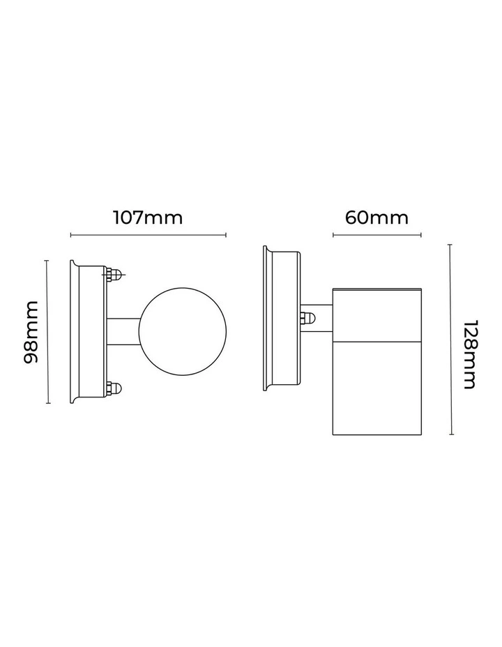 Zyven Fixed Single Outdoor Wall Light in Polished Silver image 4