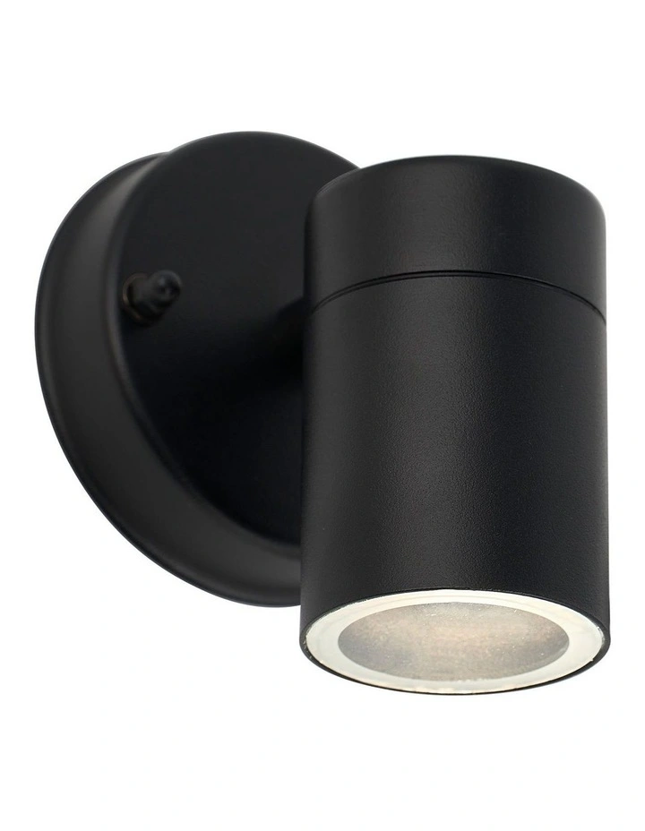 Zyven Fixed Single Outdoor Wall Light in Black image 1