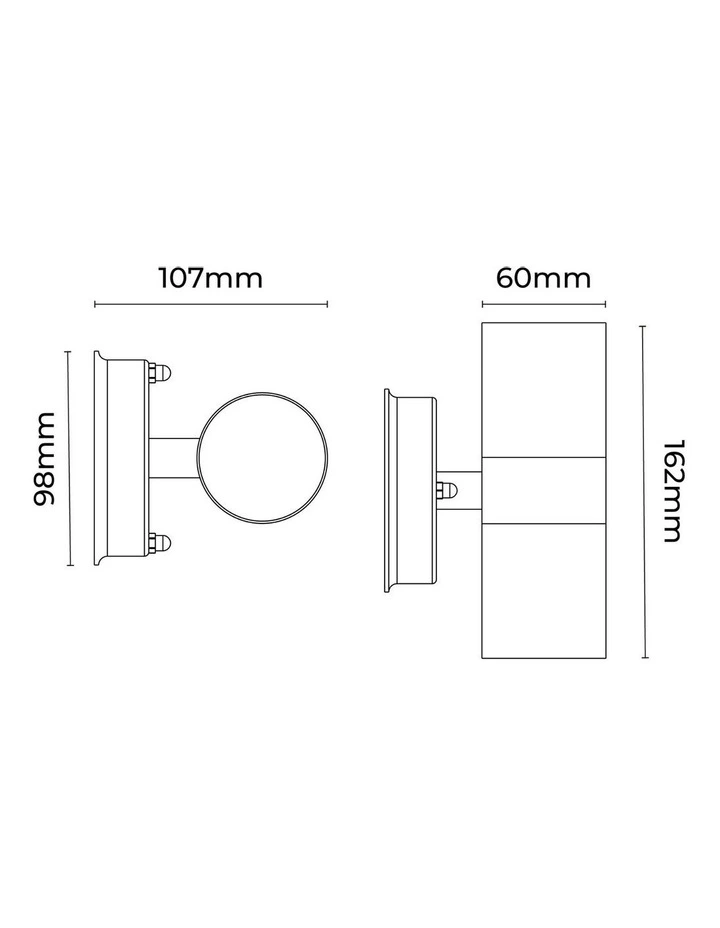 Zyven 2 Outdoor Wall Light in Polished Silver image 4