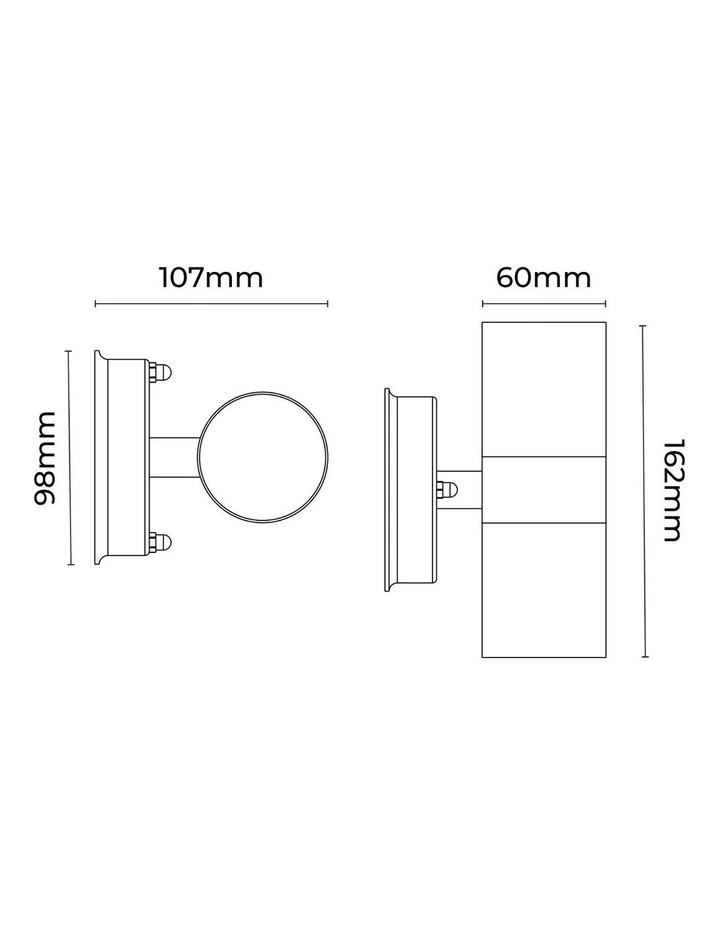 Zyven 2 Outdoor Wall Light in White image 4
