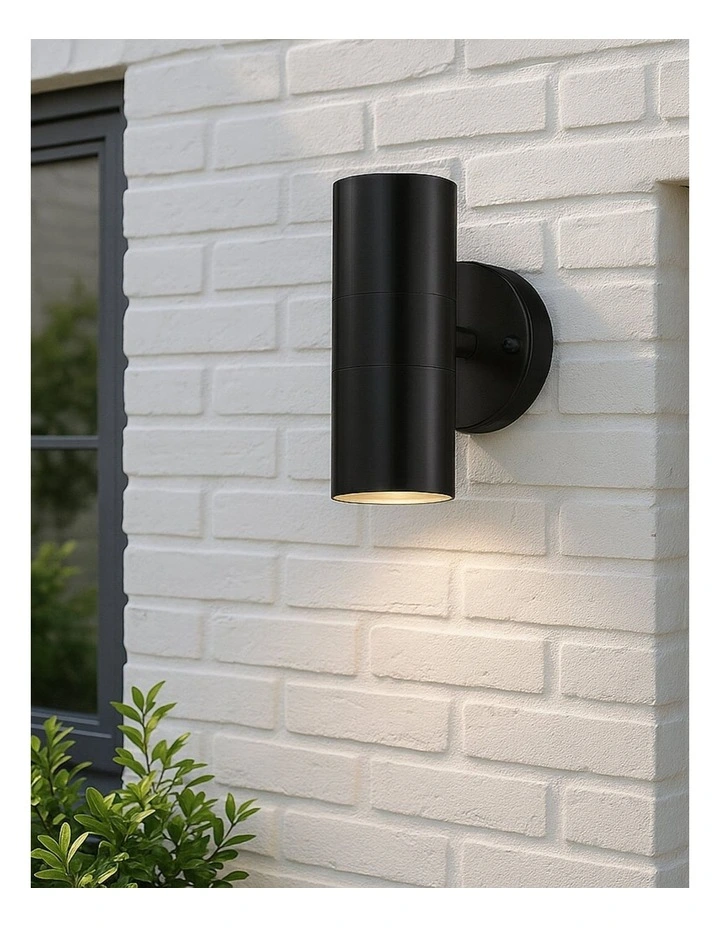 Zyven 2Lights Outdoor Wall Light in Black image 2