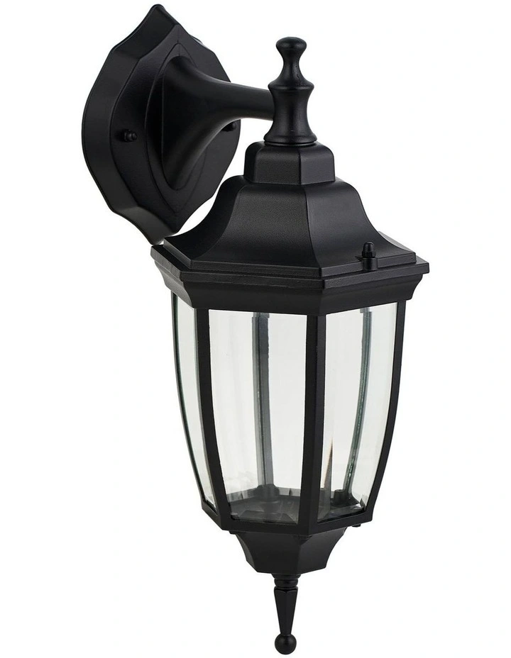 Lunor Down Outdoor Wall Light in Black image 3
