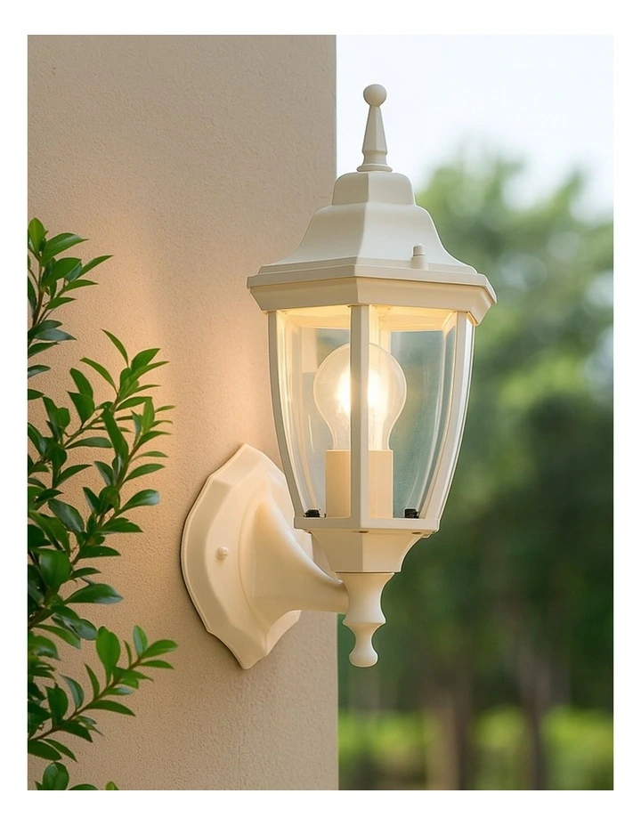 Sylva Up Outdoor Wall Light in Beige image 2