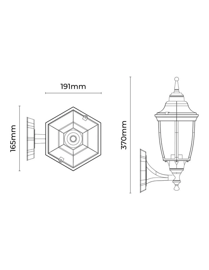 Sylva Up Outdoor Wall Light in Beige image 5