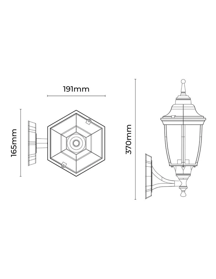 Sylva Up Outdoor Wall Light in Bronze image 5