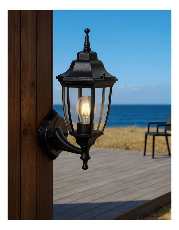 Sylva Up Outdoor Wall Light in Black image 2