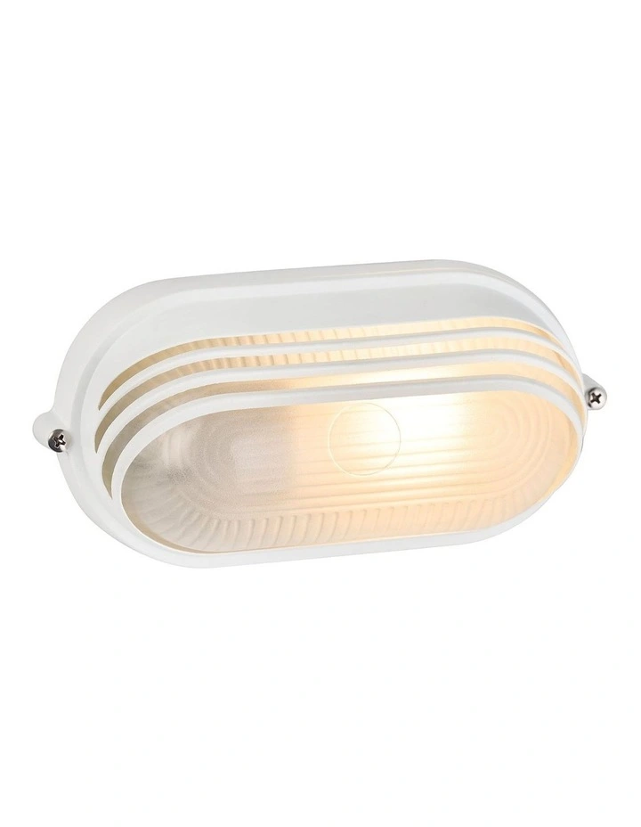 Virell Oval Louvered Outdoor Bunker in White image 1
