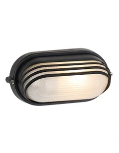 Virell Oval Louvered Outdoor Bunker in Black