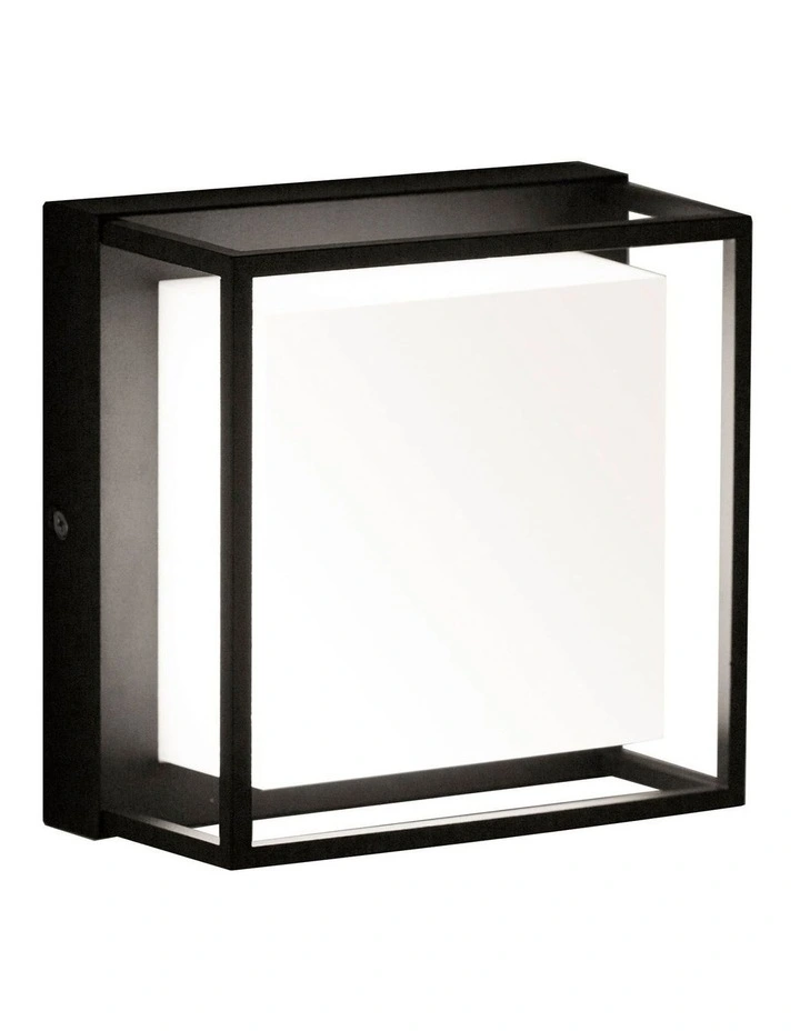 Clyro Frame CCT LED Outdoor Wall Light in Black image 1