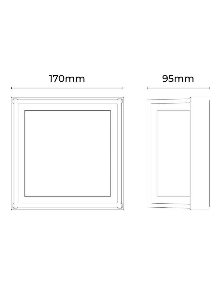 Clyro Frame CCT LED Outdoor Wall Light in Black image 4
