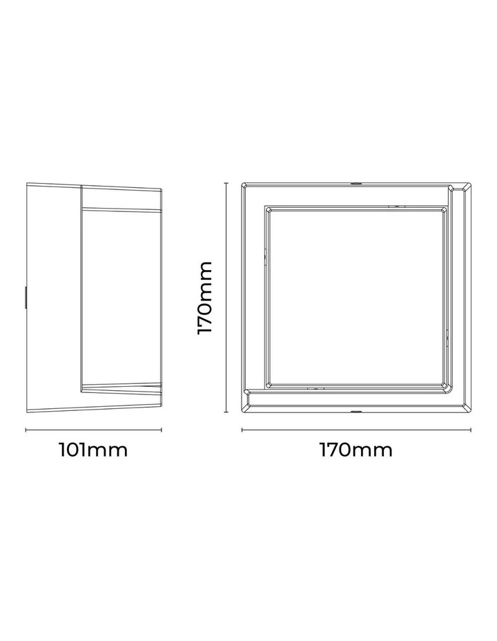 Tivor Square CCT LED Outdoor Wall Light in Black image 4