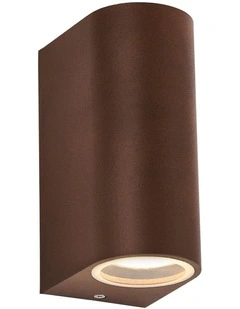 Olaris 2lt Up/Down Outdoor Wall Light in Rusty