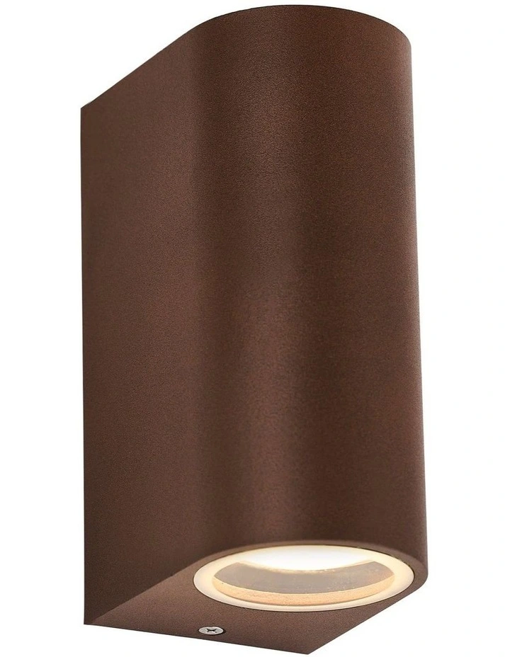 Olaris 2lt Up/Down Outdoor Wall Light in Rusty image 1