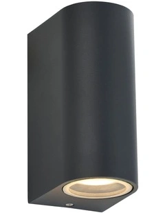 Olaris 2lt Up/Down Outdoor Wall Light in Grey