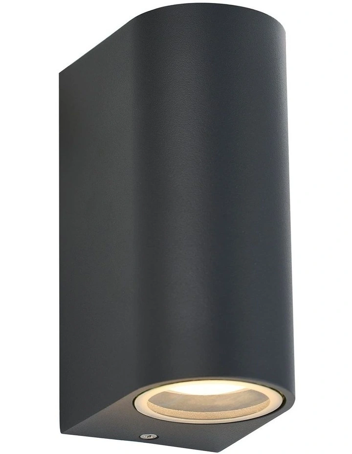 Olaris 2lt Up/Down Outdoor Wall Light in Grey image 1