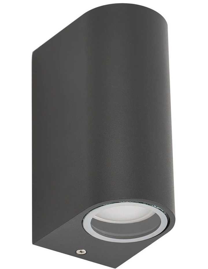 Olaris 2lt Up/Down Outdoor Wall Light in Grey image 3