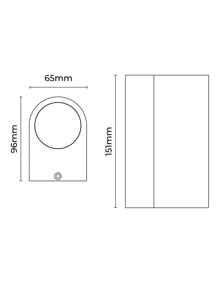 Olaris 2lt Up/Down Outdoor Wall Light in Grey image 4