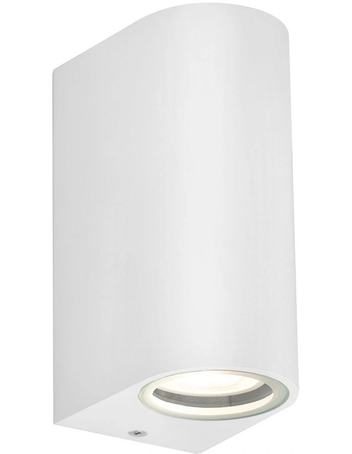 Olaris 2lt Up/Down Outdoor Wall Light in White image 1