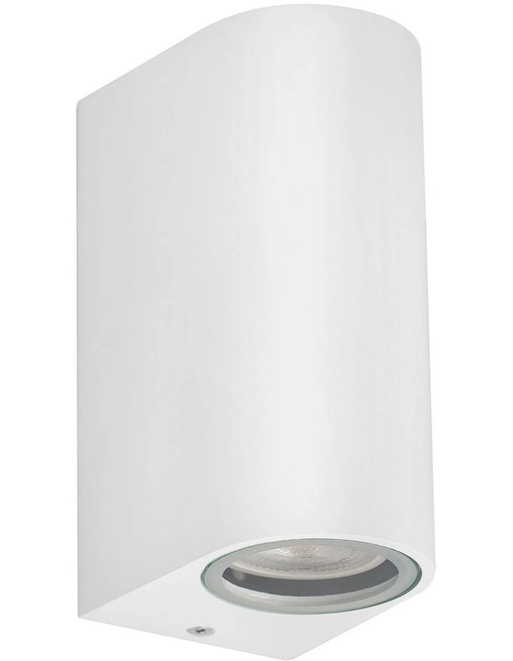 Olaris 2lt Up/Down Outdoor Wall Light in White image 3