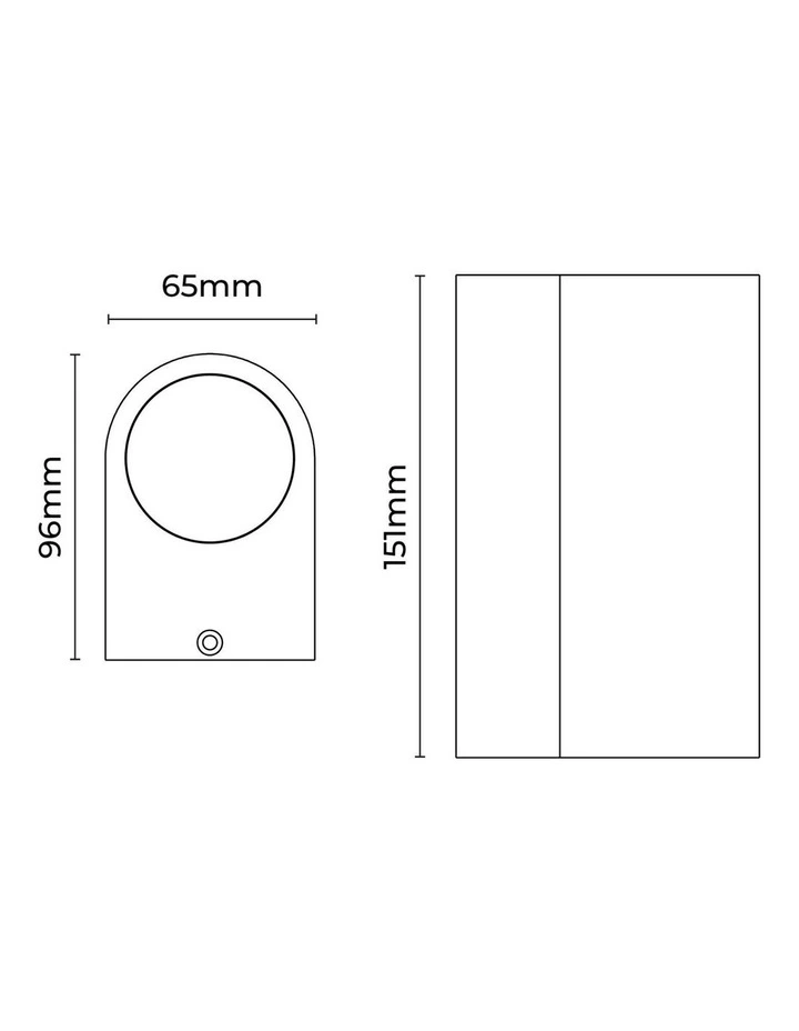 Olaris 2lt Up/Down Outdoor Wall Light in White image 4