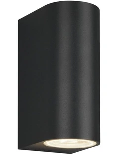 Olaris 2lt Up/Down Outdoor Wall Light in Black