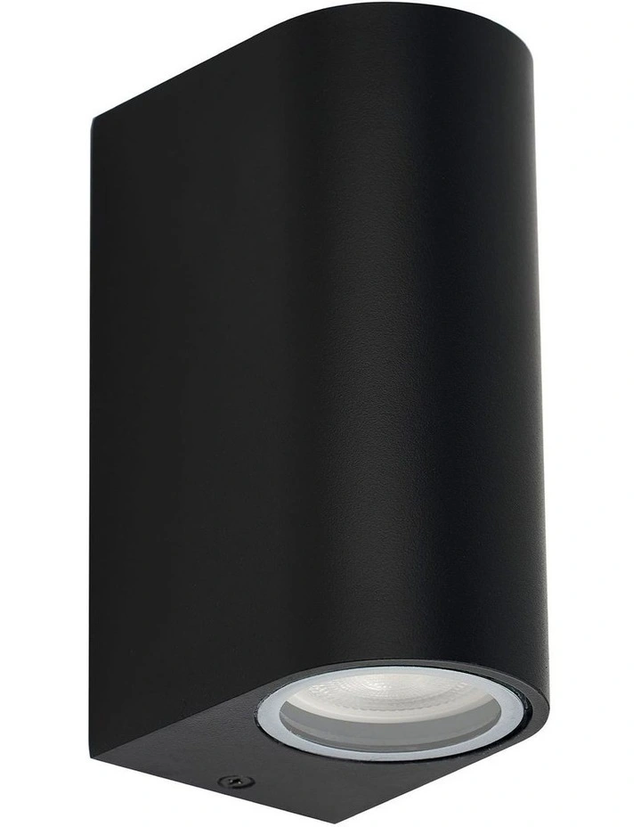 Olaris 2lt Up/Down Outdoor Wall Light in Black image 3