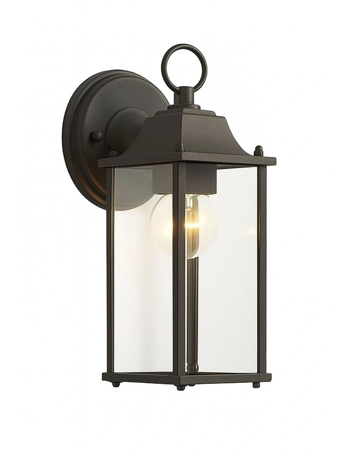 Quorra Outdoor Wall Light in Black image 1
