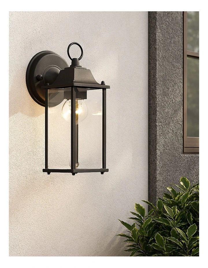 Quorra Outdoor Wall Light in Black image 2