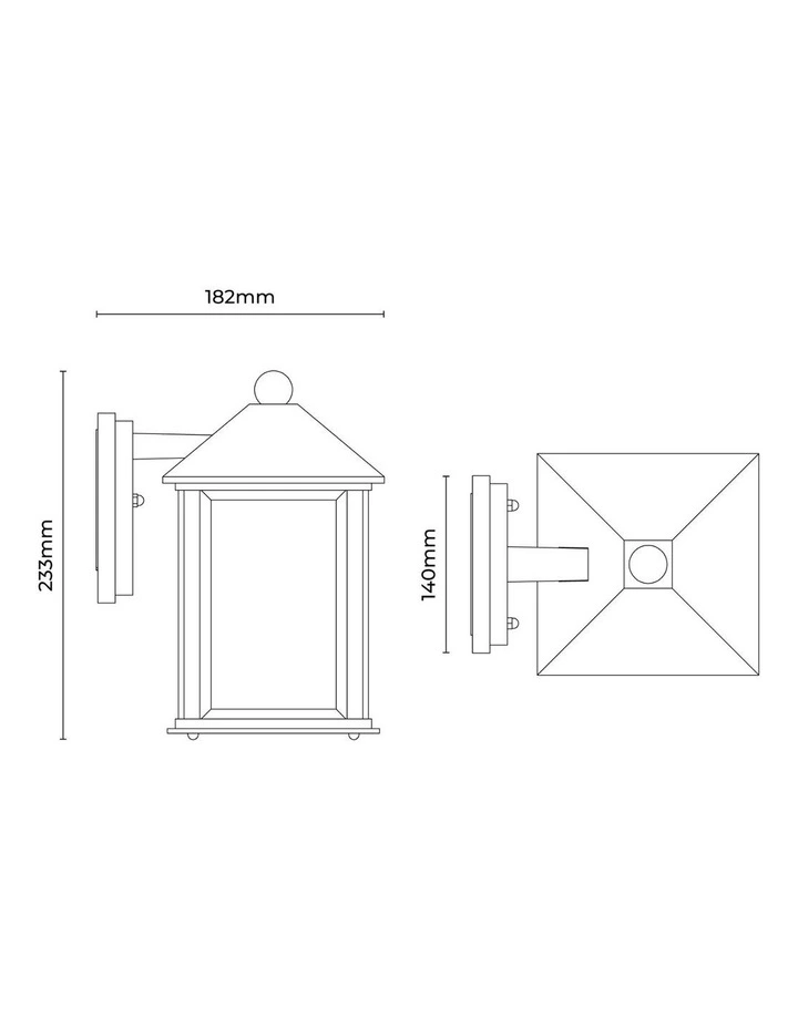 Thano Outdoor Wall Light in Black image 4