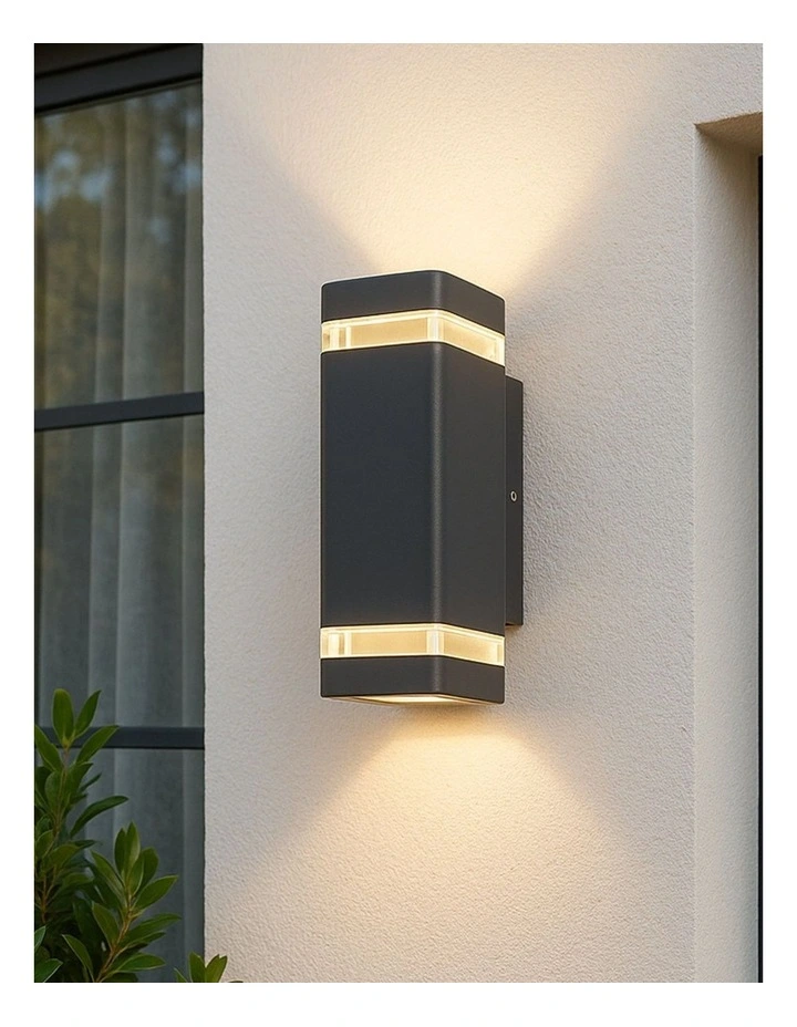 Rivo Up Down Led Cct Outdoor Wall Light in Grey image 2