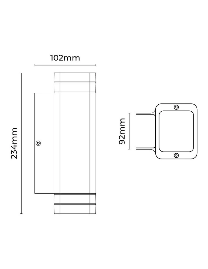 Rivo Up Down Led Cct Outdoor Wall Light in Grey image 4