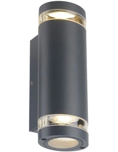 Mira Up Down Led Cct Outdoor Wall Light in Grey