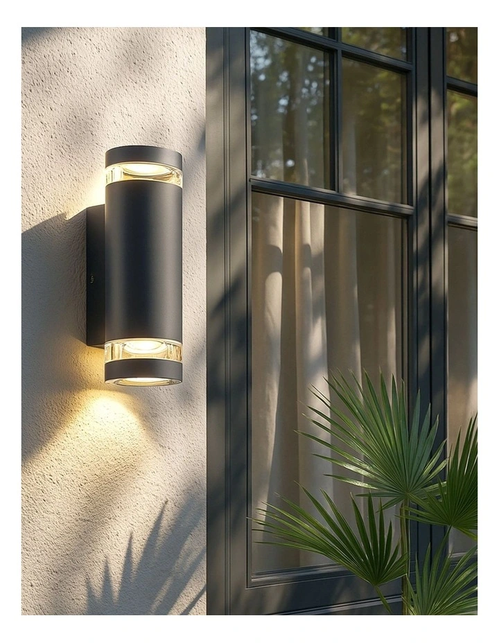 Mira Up Down Led Cct Outdoor Wall Light in Grey image 2
