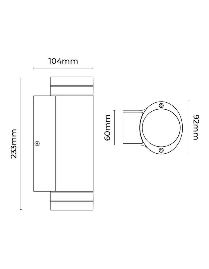 Mira Up Down Led Cct Outdoor Wall Light in Grey image 3