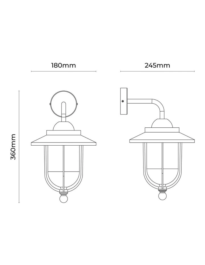 Elvo Outdoor Wall Light in Charcoal image 3