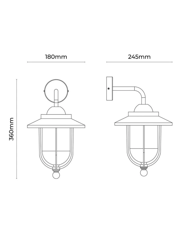 Elvo Outdoor Wall Light in Black image 3
