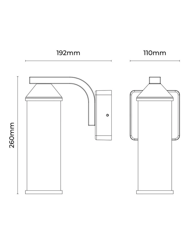 Canto Cct Led Outdoor Wall Light in Black image 3