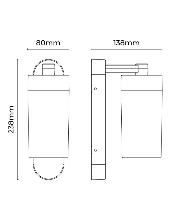 Orion Ribbed Shade Wall Light in Black image 3