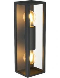Zyra Up Down Outdoor Wall 2 Light in Black