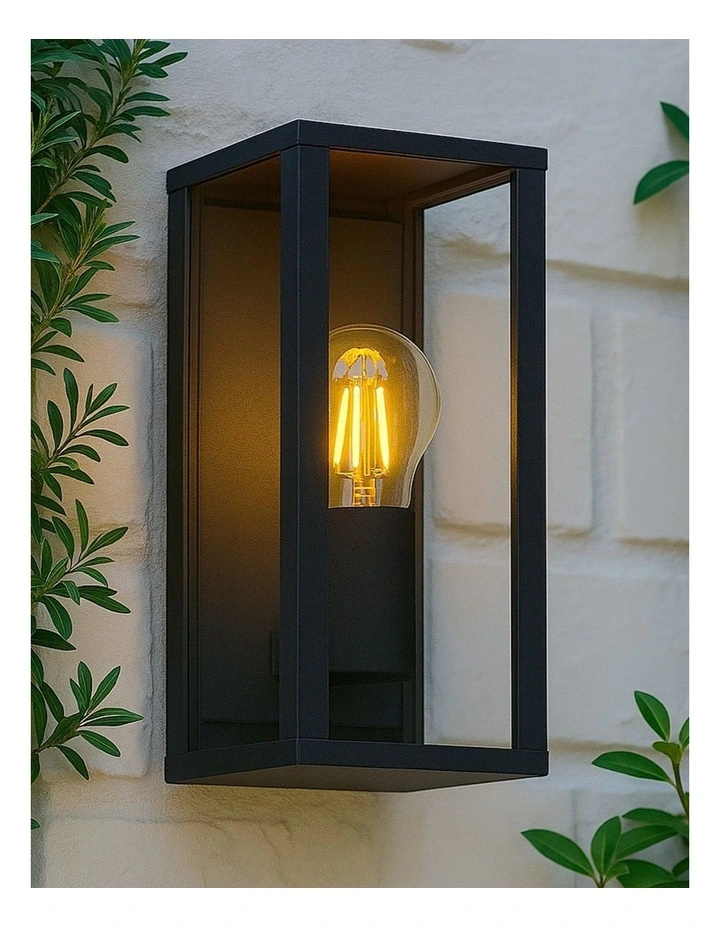 Zyra Outdoor Wall Light in Black image 2