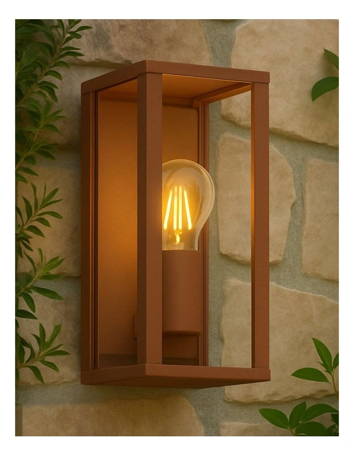 Zyra 1lt Outdoor Wall Light in Rusty image 2