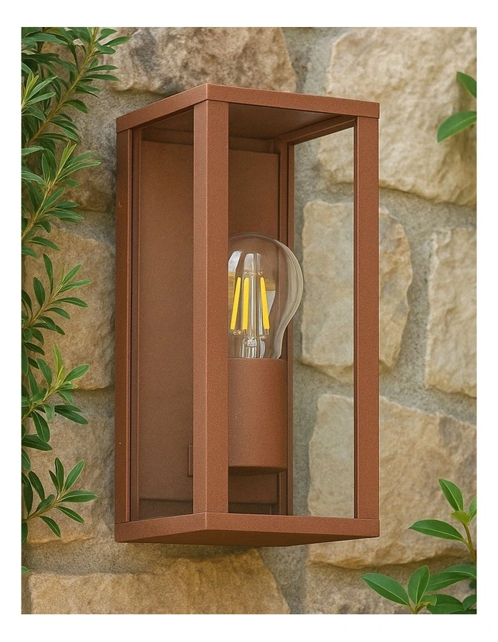 Zyra 1lt Outdoor Wall Light in Rusty image 4