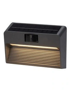 Nexa Solar Led Outdoor Wall Light with PIR Sensor IP65 in Black