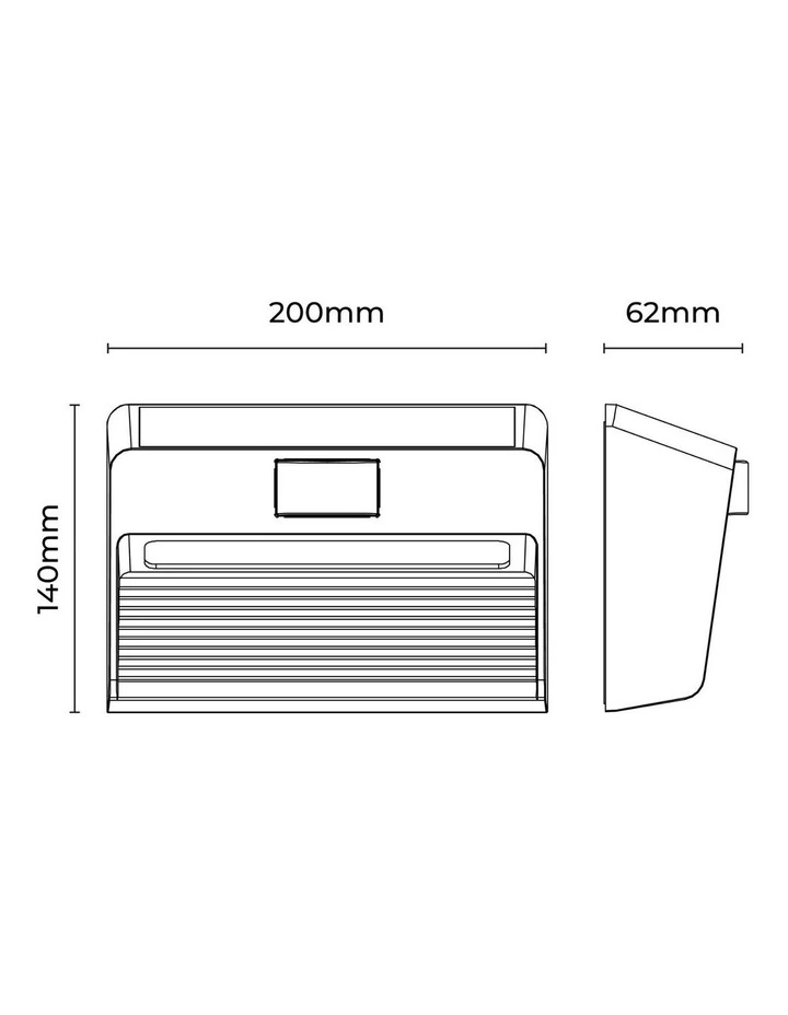 Nexa Solar Led Outdoor Wall Light with PIR Sensor IP65 in Black image 3