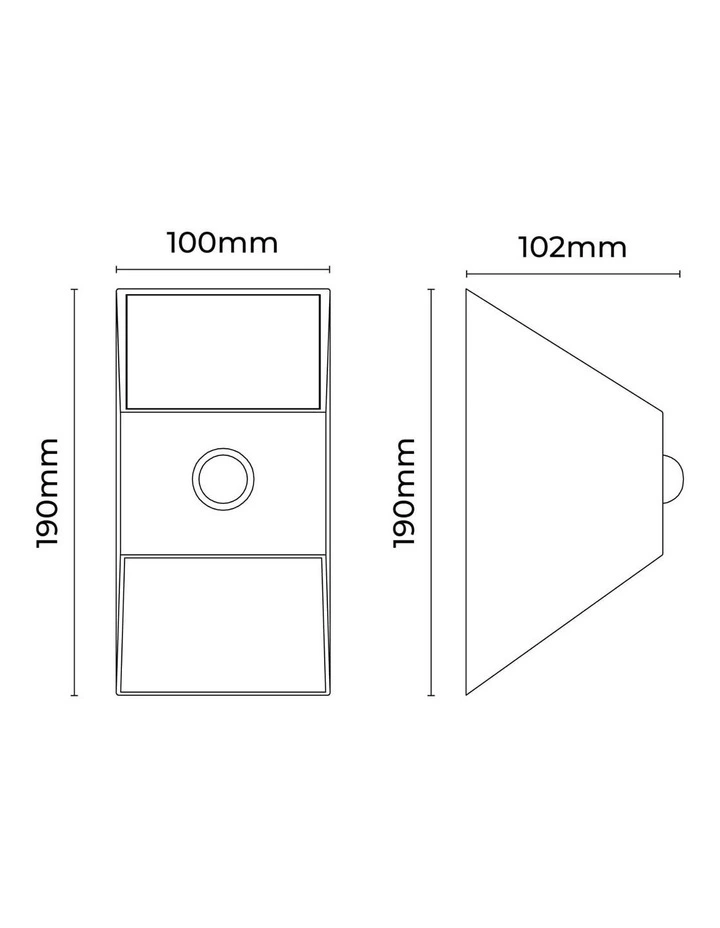 Velto Solar Led Outdoor Wall Light with PIR Sensor in Black image 3