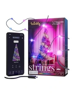 LED Candie String Light USB-C Powered Green Wire Pearl Shape RGB - 100