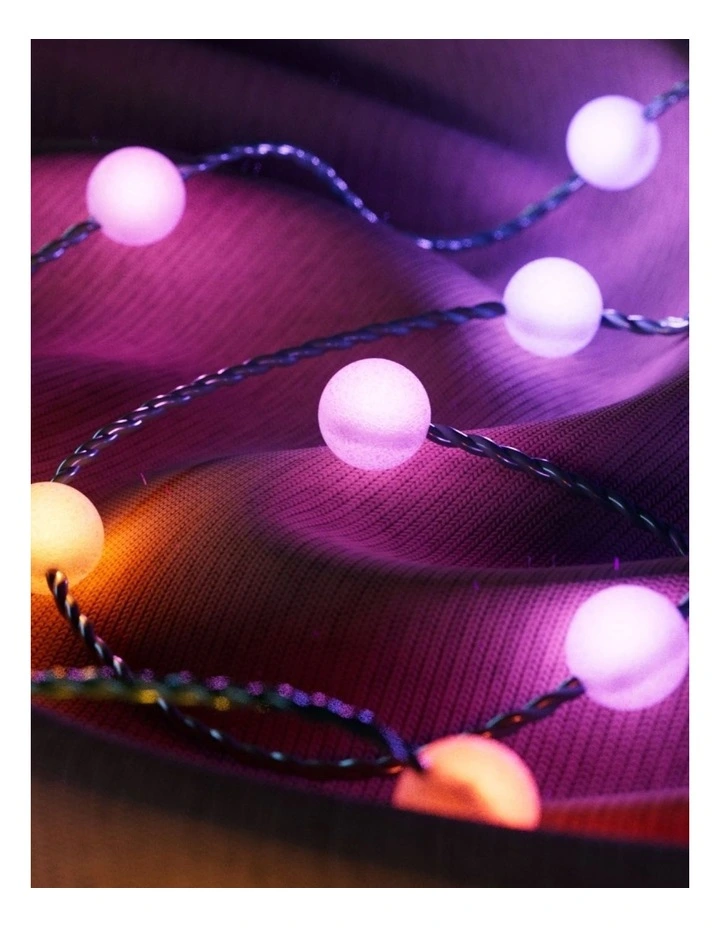 LED Candie String Light USB-C Powered Green Wire Pearl Shape RGB - 100 image 2