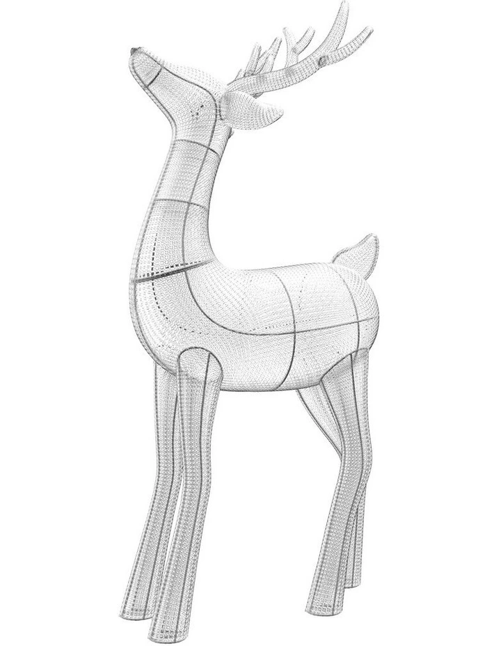 240 LED 3D Reindeers - Stag Reindeer AU Plug Clear Wire Iron, Acrylic - RGB+W image 2