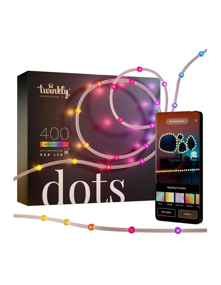 400 LED Dots String Light AU Plug Clear RGB Wire in Multi image 2